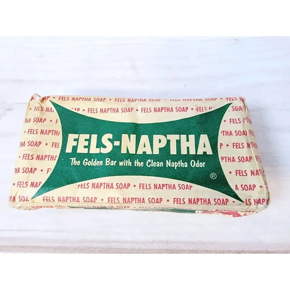 Vintage 1920s Fels-Naptha Laundry Bar Soap Banish Tattle-tale Gray NEW Unopened